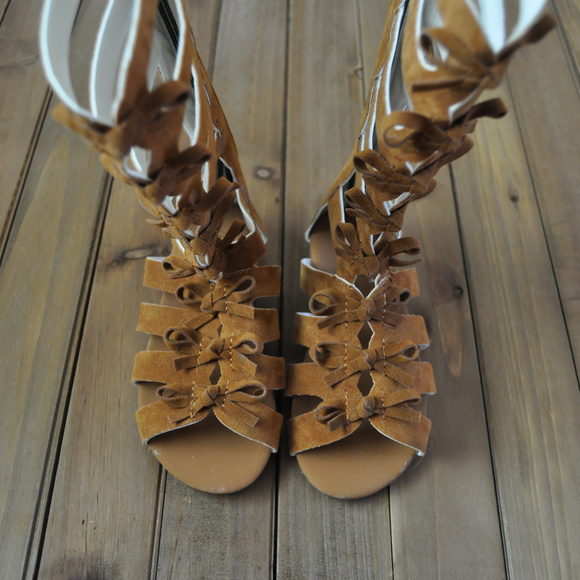 Other - Adorable Faux Suede Gladiators